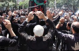 تشییع نمادین تابوت حضرت علی(ع) در بروجرد‎